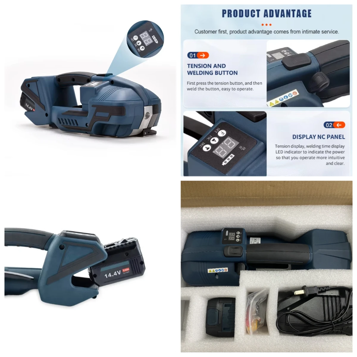 

STLF OYPV2 Battery Strapping Tool Electric Powered Strapping Tools PP PET Strapping Machine