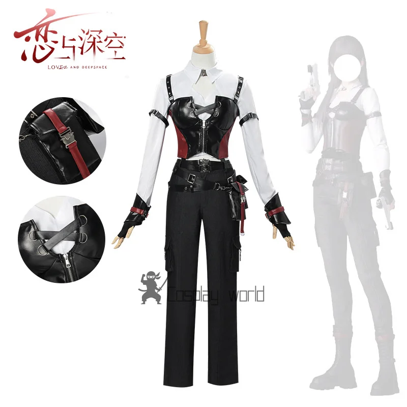 

Женский костюм для косплея Game Hunter Heroine Xavier Zayne Rafayel, униформа аниме Love And Deepspace Miss Hunter, костюм для вечеринки для девочек