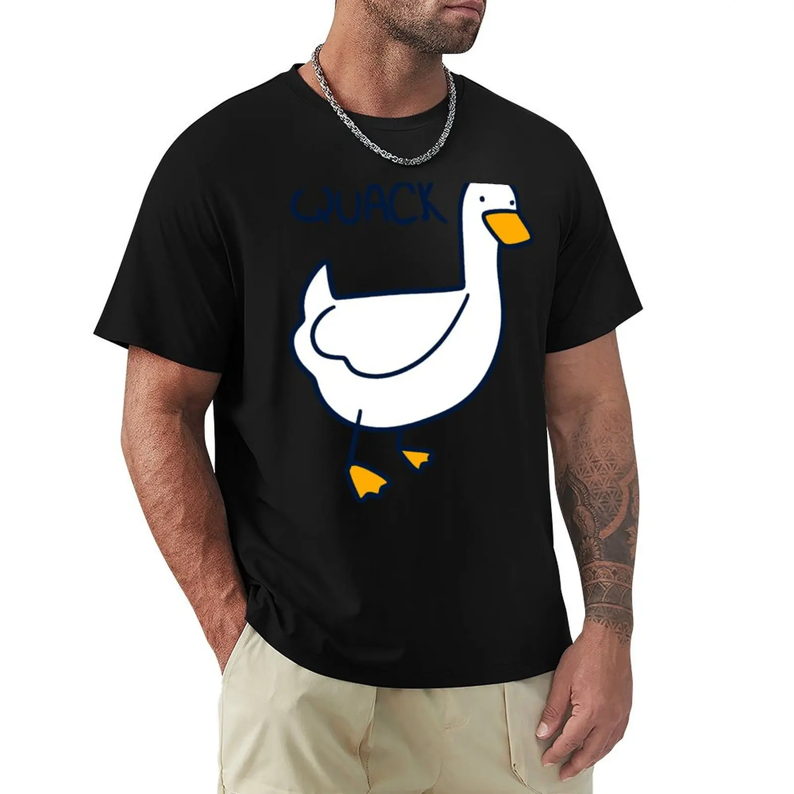 Quack Duck Sticker T-Shirt Modern Style Print T-Shirt