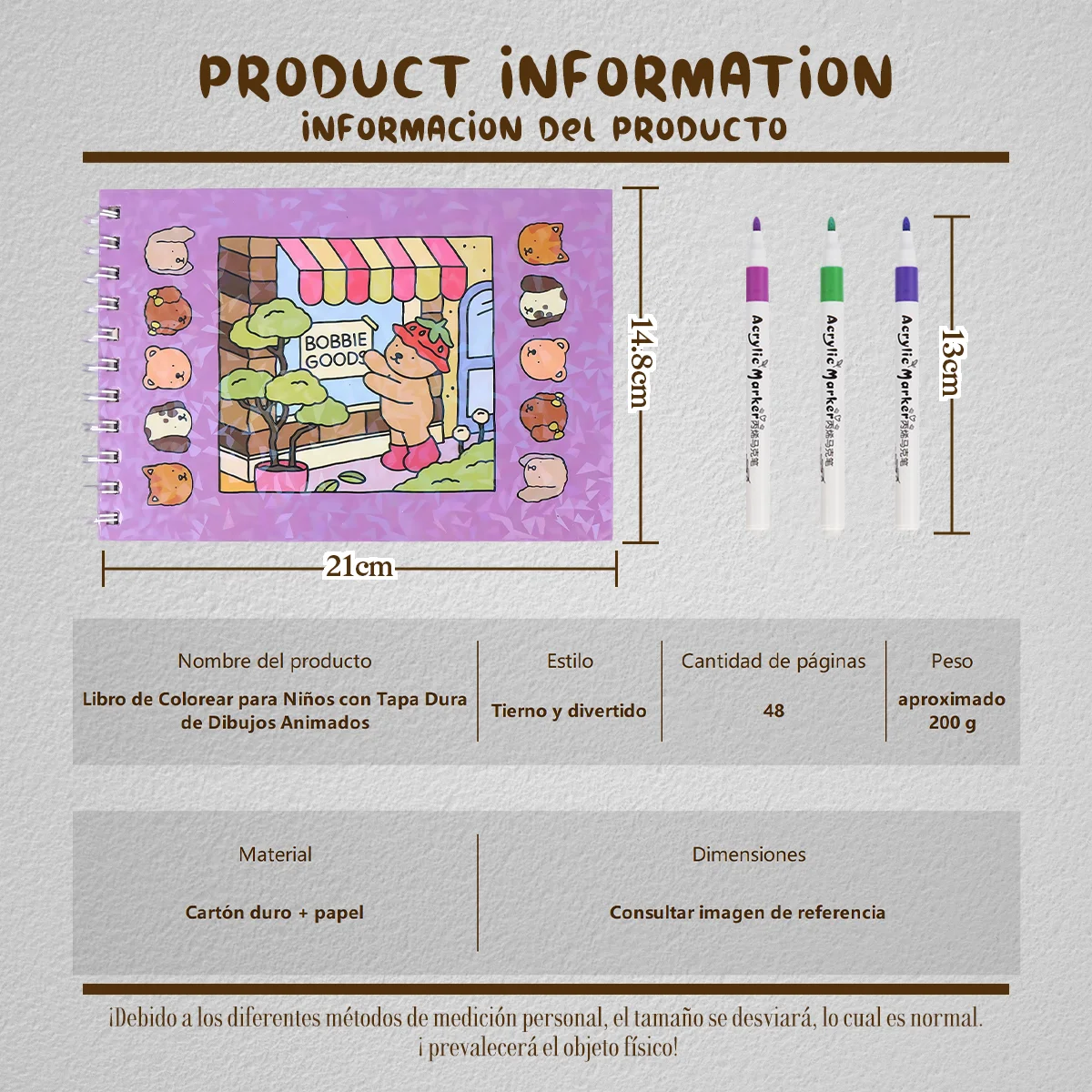 كتاب تلوين لطيف ومريح من Bobbie Goods (3 عبوات) مع علامات للبالغين والمراهقين، عيد ميلاد الأطفال، هدايا عيد الميلاد #2