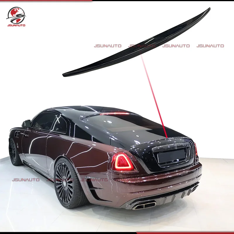 

Easy To Install For RR Wraith Upgrade To MSY Style Carbon Fiber Rear Spoiler Part For Dawn Wraith Trunk Duck Tail Wing