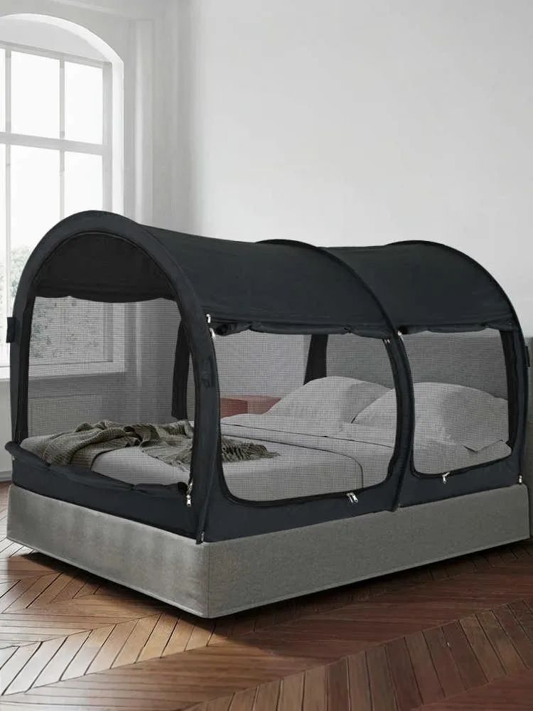 

Indoor bed tent warm four seasons household dormitory integrated free installation mesh children blackout mosquito net