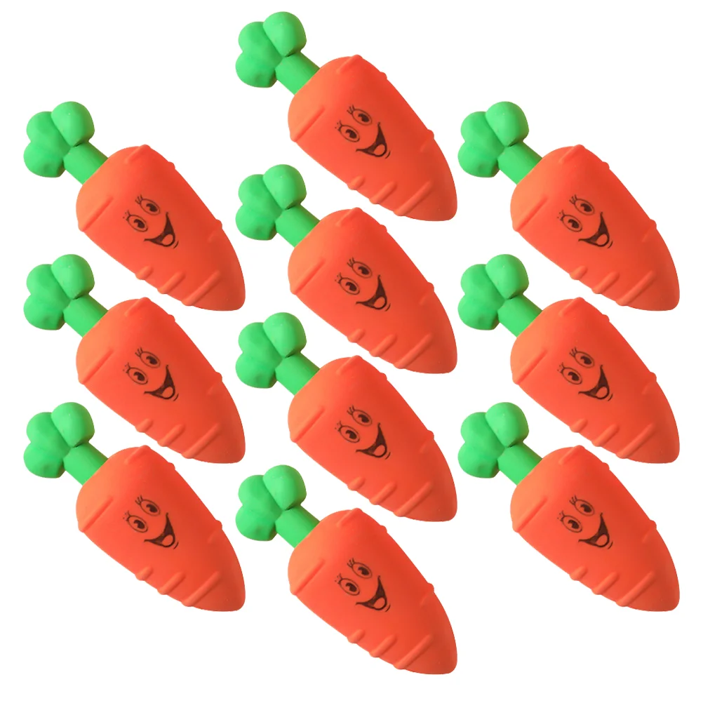 16 PCS Eraser Stationery Students Exam Correction Erasers Carrot Mini for Kids Lovely Vegetable Child
