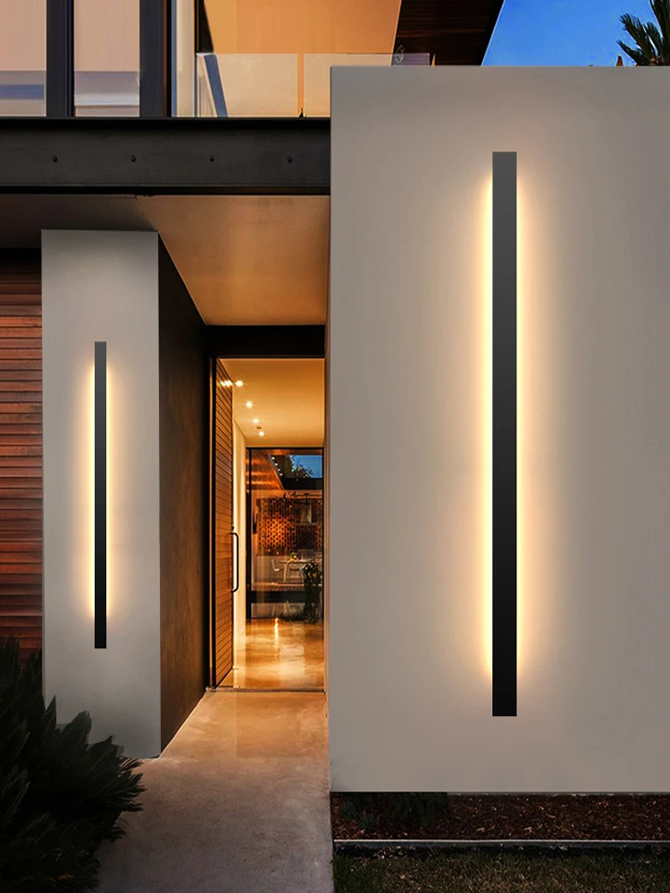 Imagem -03 - Impermeável Led Wall Light para Exterior Lâmpada Moderna para Villa Porch Jardim Pátio Impermeável Frente da Porta da Garagem Ip65