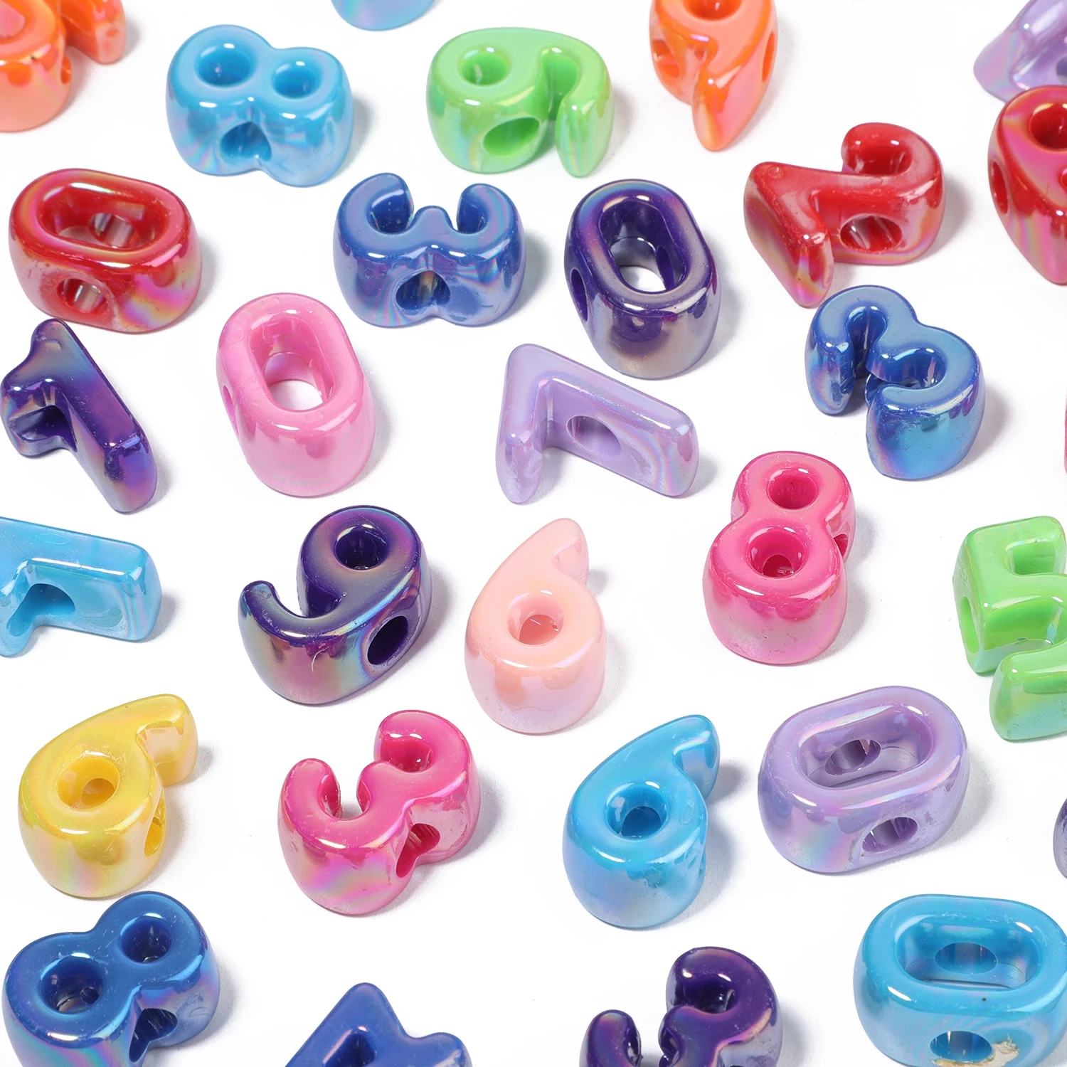 100g Farbige Acryl-Abstandshalterperlen mit großen Löchern für DIY-Schmuckherstellung, Armbänder, Ohrringe, Halsketten, Schlüsselanhänger-Materialien – Detail 5