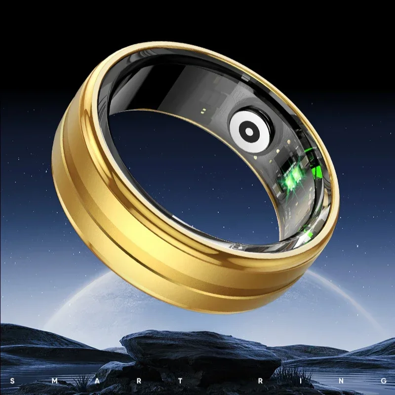 Smart Rings Set Sleep Tracking Heart Rate Blood Oxygen Sports Waterproof Photography Ring Wearable Jewelry 3-7days Battery Life