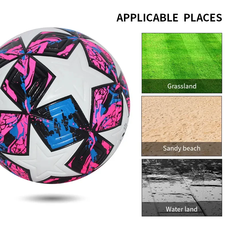 Professional Seamless PU Soccer Ball Size 4 & Size 5 Waterproof Outdoor Lawn Match Training Footbal