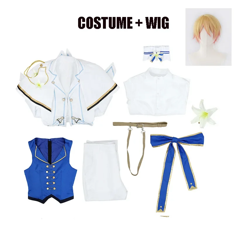 Spelproject Sekai Kleurrijk Podium Tenma Tsukasa Cosplay Kostuums Pruik Feestpak Kleding Halloween Uniformen Podiumlook Mannen