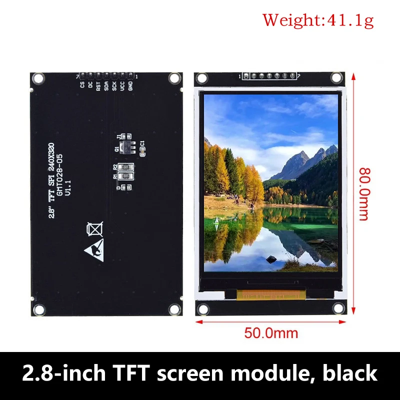 1.77/2.0/2.4/2.8 Inch SPI TFT LCD Screen Module 240X320 160X128 Color Display SPI Serial Port 7Pin Black PCB LIZAO For Arduino