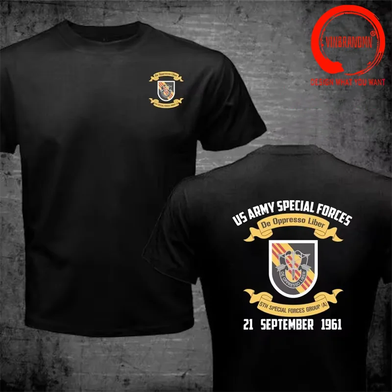 US Army 5th Special Forces Group Airborne Classic Design T Shirt Men Fashion Trendy Casual Clothing Stylish Tops Cool Tee Shirt