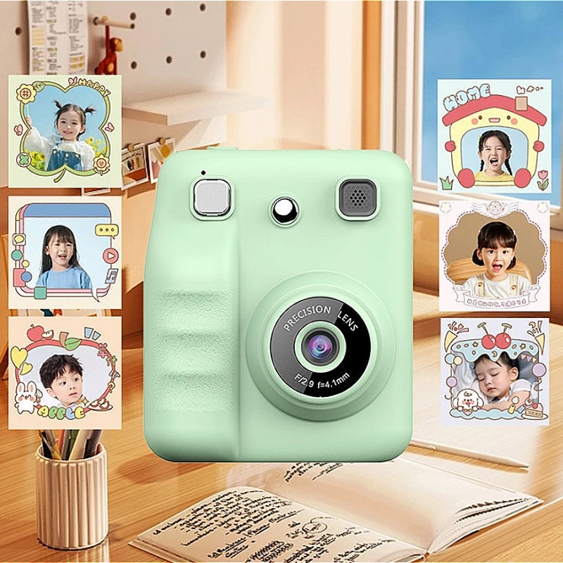 Multifunctionele kindercamera Thermische papiercamera HD Digitale videocamera Draagbare momentopname Afdrukken Camera Verjaardagscadeaus voor kinderen