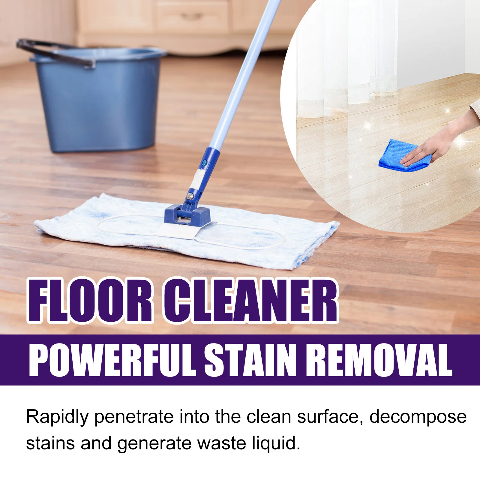 Floor Cleaner Liquid Tile Stain Remover Tile Brightening Cleaning Marble Scratch Repair Polishing Wooden Floor Cleaning Solution