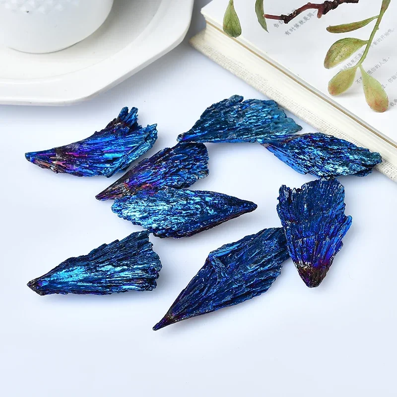 Natural Colorful Tourmaline Electroplate Mineral Healing Real Crystal Stone Home Decoration Handmade Stone Crafts