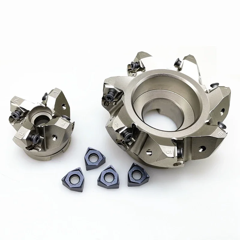 

Фреза для ЧПУ MFWN90 50-22-4T 63-22-5T 80-27-6T 100-32-7T 90 градусов, для обработки с использованием пластин WNMU080608, плоская фреза для ЧПУ