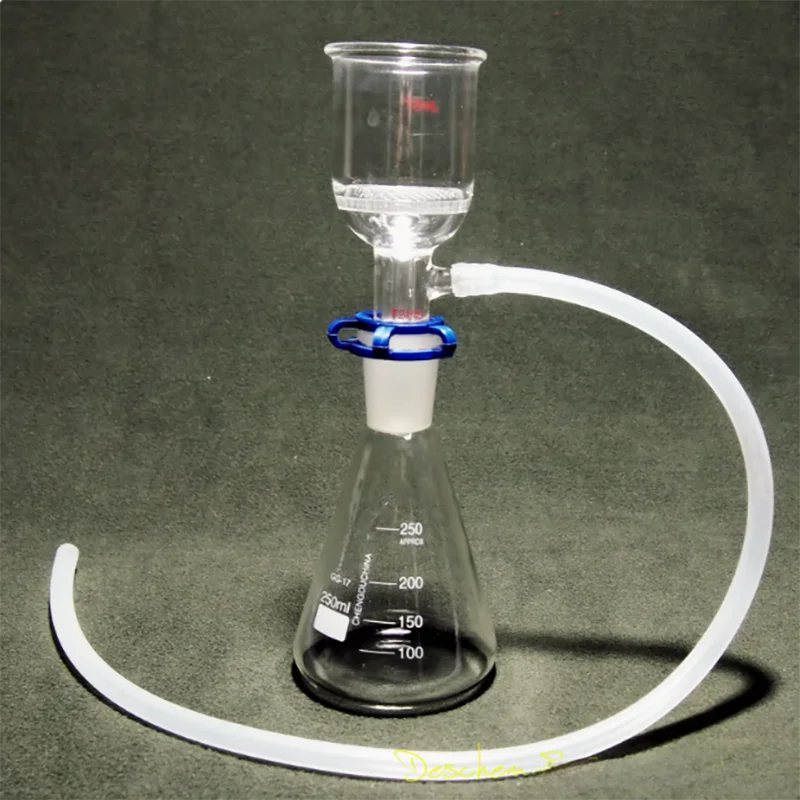 

Suction filter set 250ml 47mm glass sand board funnel 24# Filtration equipment 47mm Buchner funnel