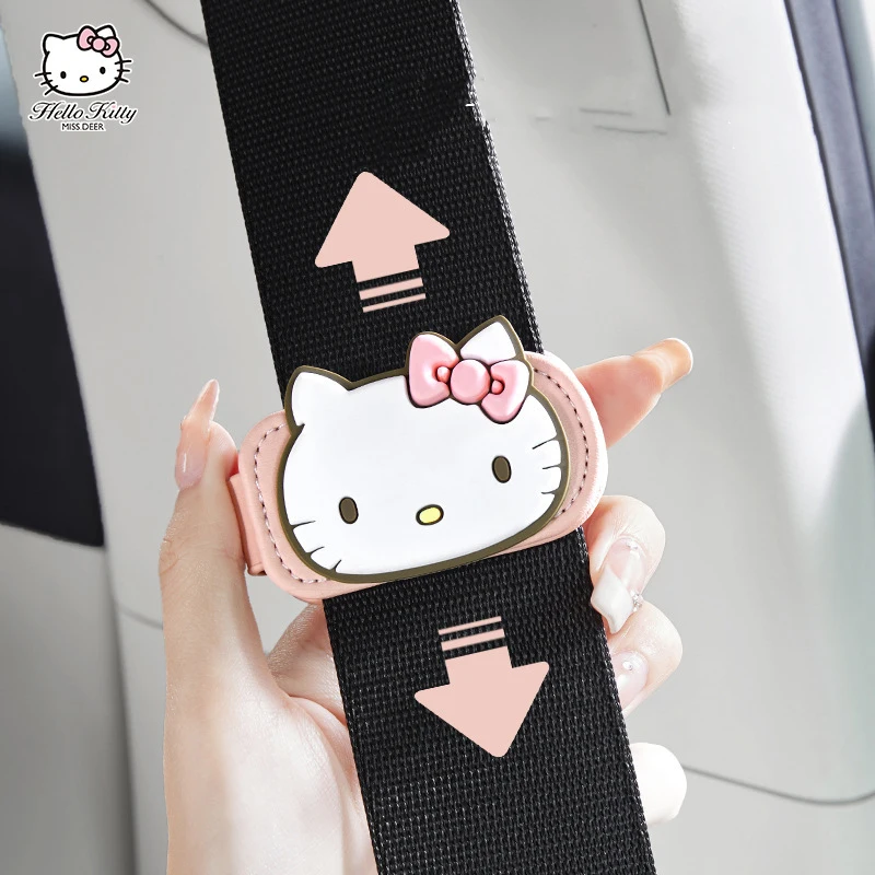 

Оригинальный милый ремень безопасности Sanrio регулирующая плотность с мультяшным рисунком Hello Kitty для беременных женщин и детей с защитой от поводка ограничитель фиксирующий замок
