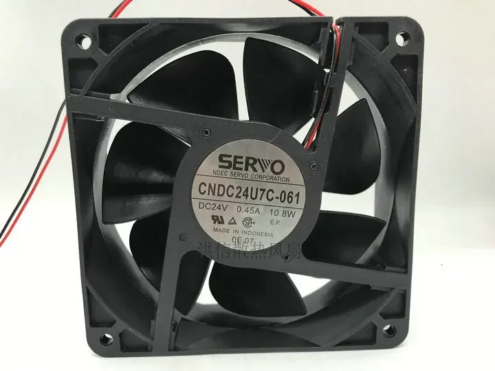 

SERVO CNDC24U7C-061 DC 24V 0.45A Compt 120x120x38mm 2-Wire Cooling Fan for Electronic Components