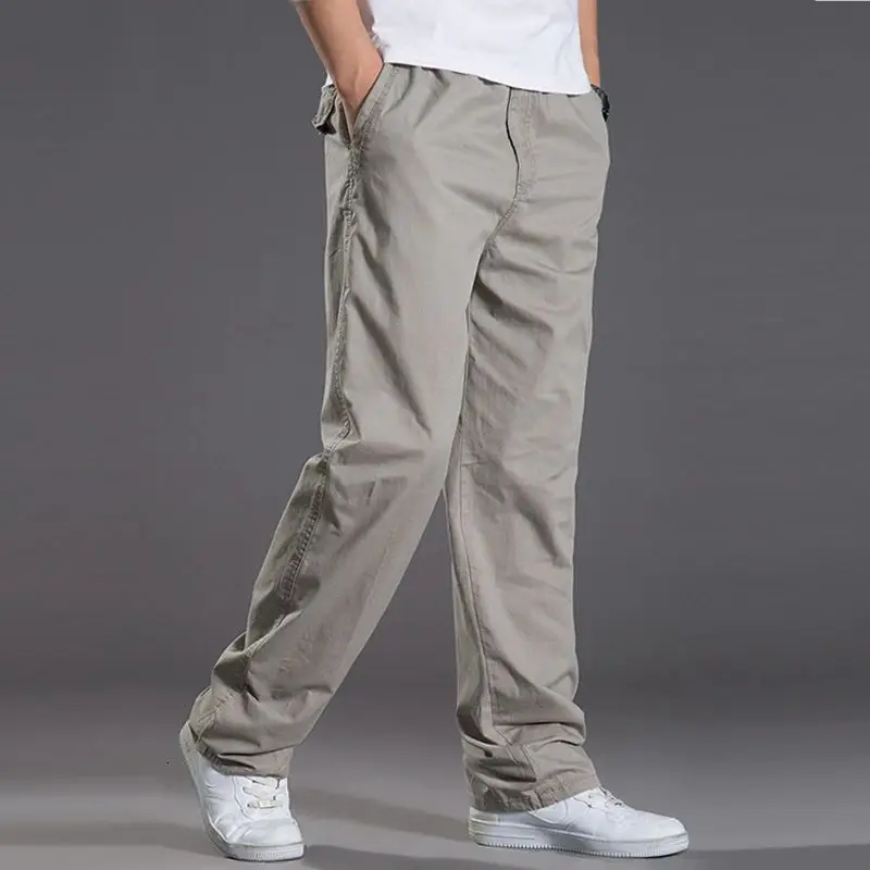 

Men's Casual Cargo Cotton Pants with kets Loose Straight Fit Youthful Energy Sle Eighteen orts