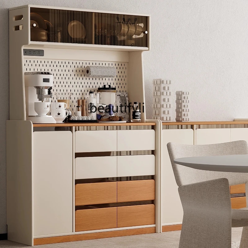 Meal side, storage, solid wood storage cabinet, living room wall integrated storage cabinet, household cabinet