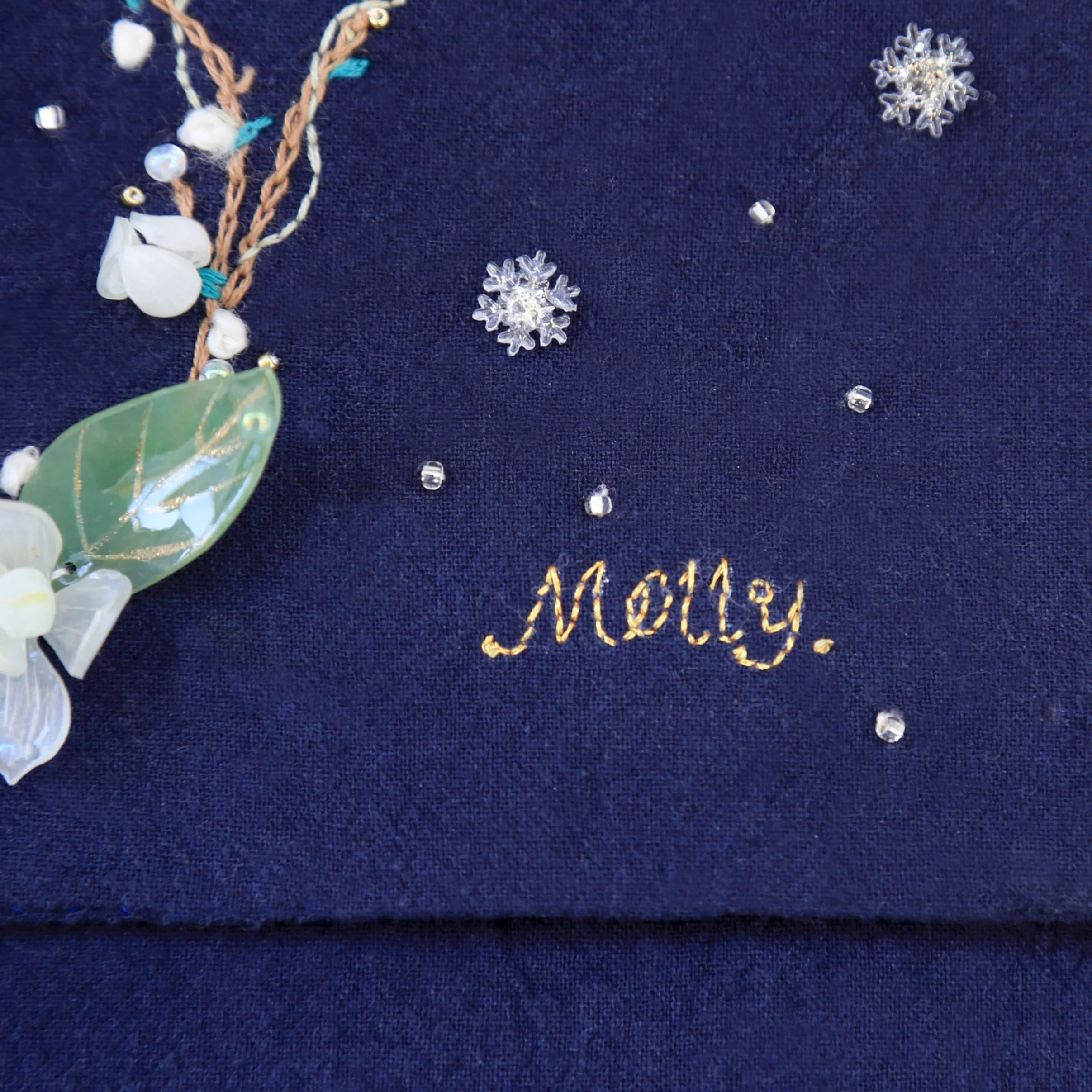 Anime Love and Deepspace Zayne Cosplay jazmín copo de nieve bolsa de tela dibujos animados bordado a mano Tas Kain bolsas de lona adorno de Navidad