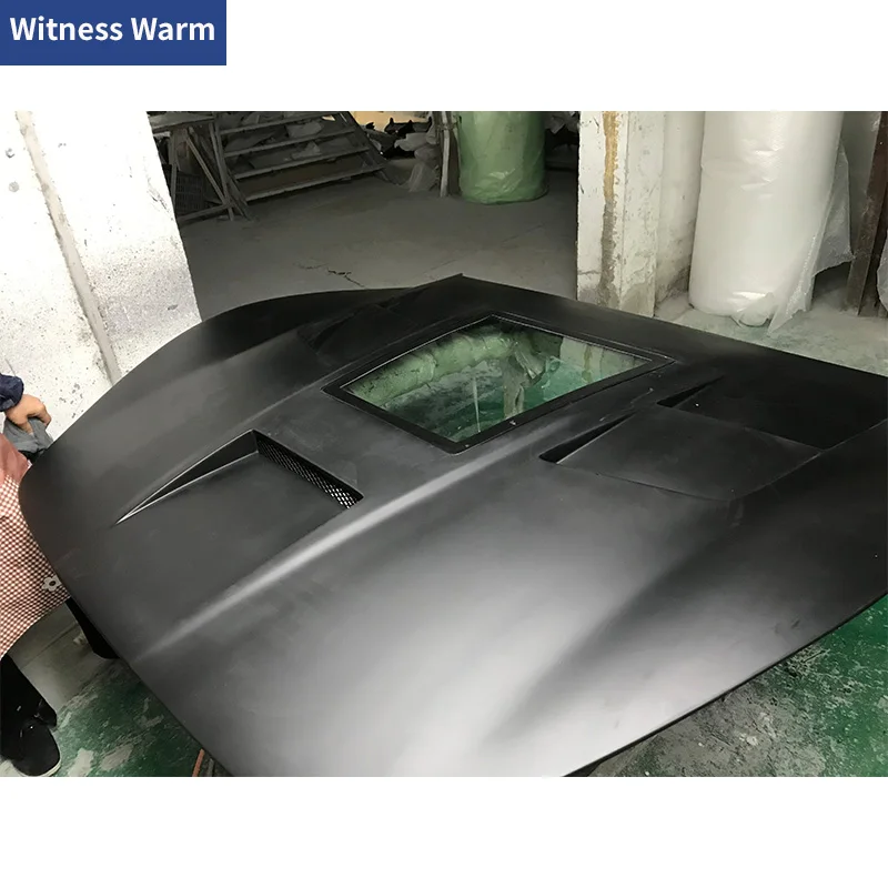 لمازيراتي جي تي اس جران توريزمو 2008-2015 نمط شفاف من ألياف الكربون/غطاء محرك FRP غطاء محرك غطاء محرك السيارة