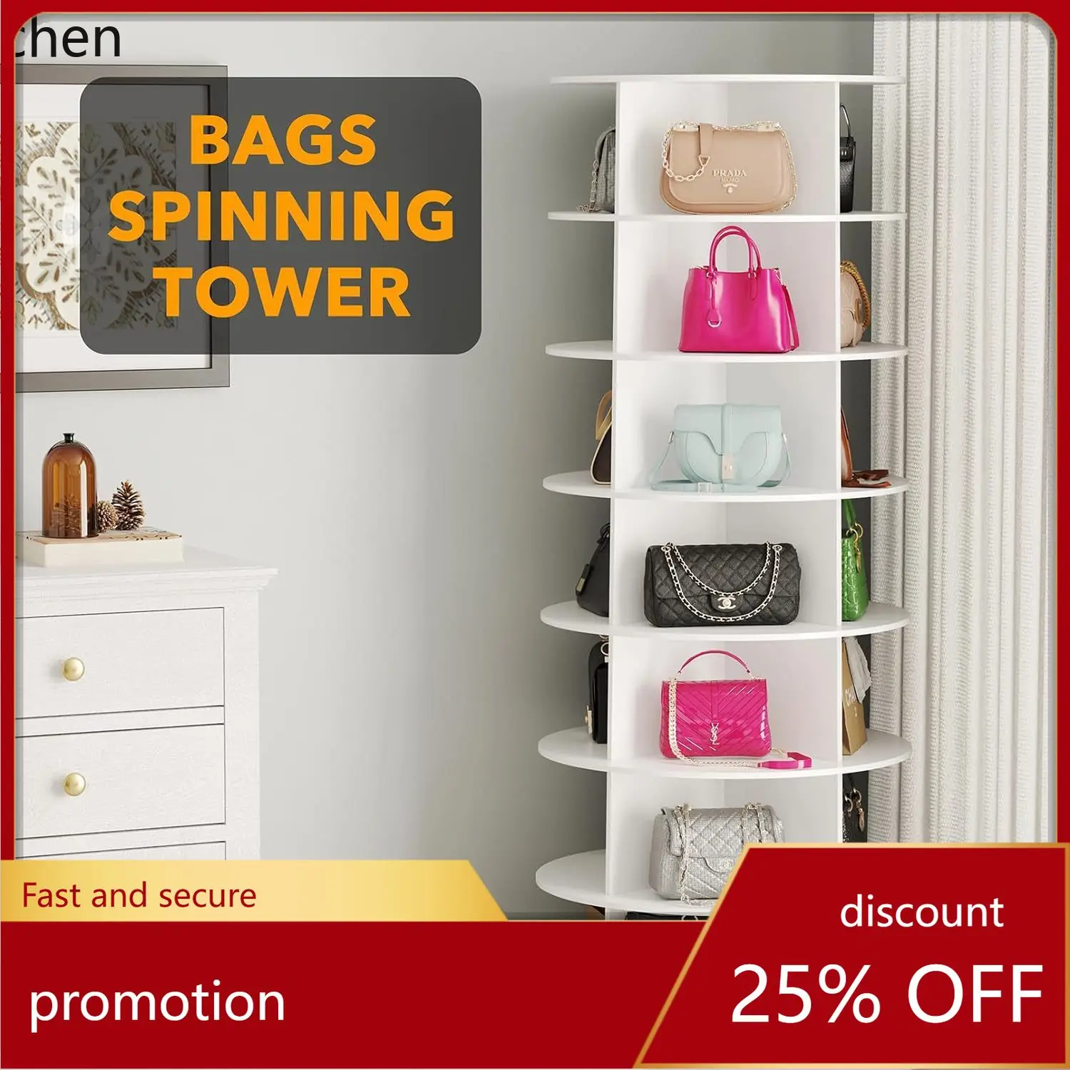 

HXL Rotating Shoe Rack 360 Degree Simple Multi-layer Large Capacity Shoe Storage Rack