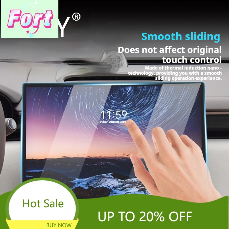 New AEBY For ZEEKR 7X 2024 2025 Dashboard &Navigation Screen Tempered Glass Protector Anti-scratch Anti-fingerprint High Clarity