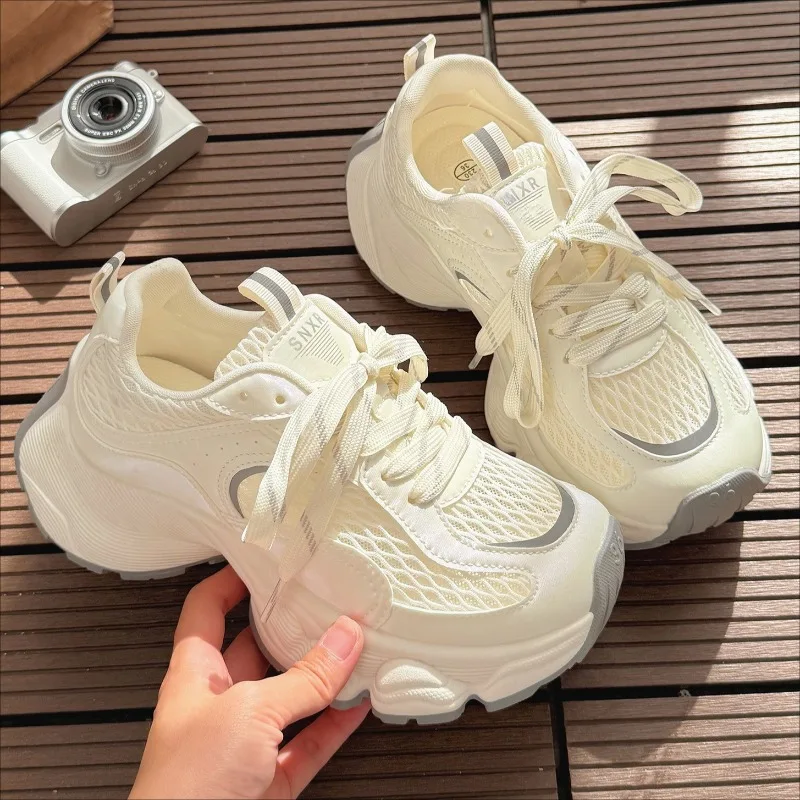 

New Women's Shoes Exquisite Air Mesh Chunky Sneakers for Woman Fashion Skateboard Casual Shoes Designer Shoes Zapatillas Mujer