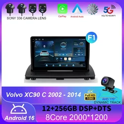 For Volvo XC90 C 2002 - 2014 Carplay Auto 4G+WIFI GPS Car Radio Navigation Multimedia Video Player Stereo BT Android 16