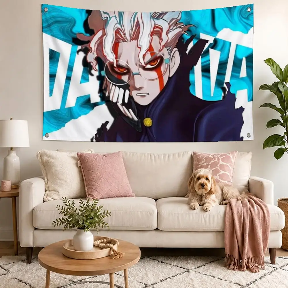 Viral Anime Dandadan Flags Concert Print Wall Hanging Art Banner, Indoor Outdoor Bedroom Home Decor Backdrop, Perfect Gift