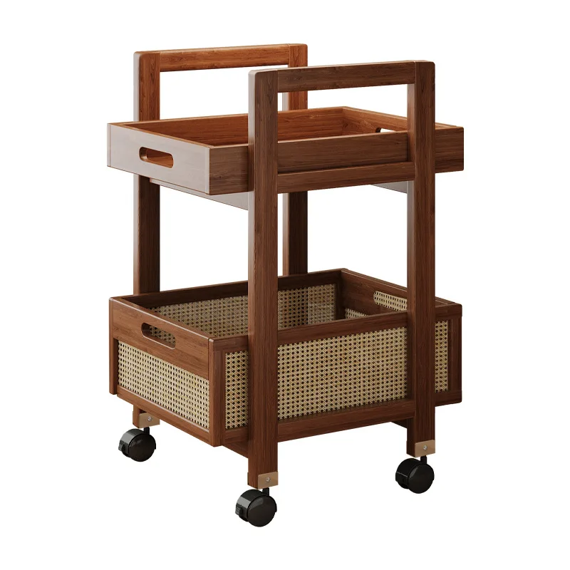 

Sofa side table removable living room with wheels cabinet antique trolley bedside shelf coffee table