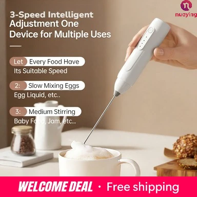 Espumador de Leche Portátil Eléctrico, Batidor de Café, Mezclador de Leche, Batidor de Huevos, Gadget de Cocina para el Hogar