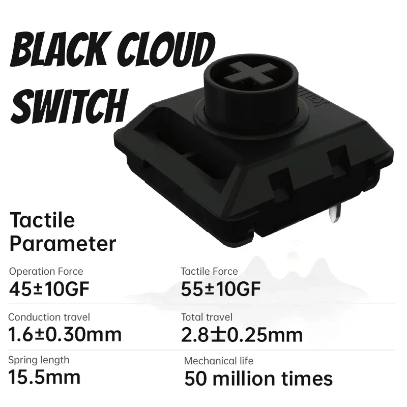 Kailh Customized Full POM The Elenments Series Low Profile Keyboard Switch Smooth Mechanical Keyboard Switch