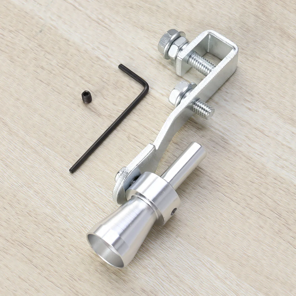 

Car Imitation Whistle Vehicle Exhaust Sound Tailpipe Simulator Motorcycle Silver