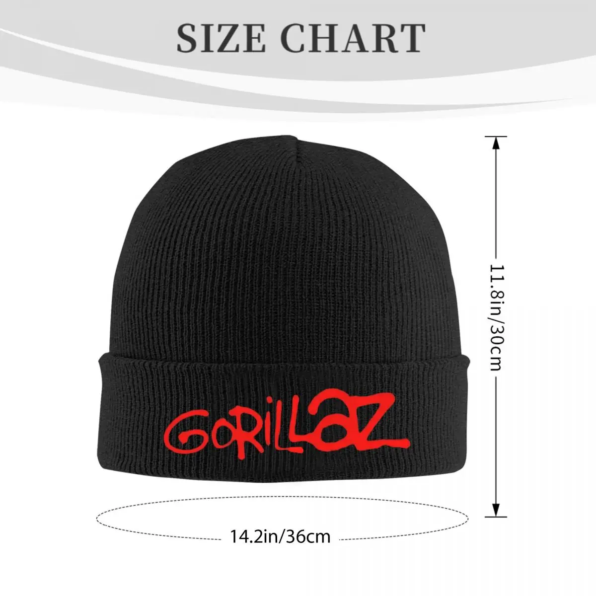 Gorillaz unisex malha Caps, gorro feminino, chapéu de inverno, hip hop, melão