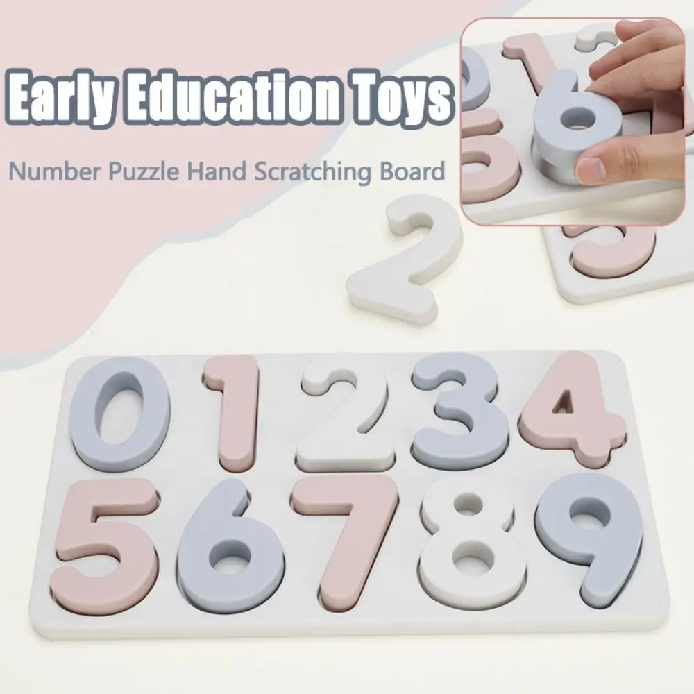

Creative Early Education Digital Puzzle 3D Design Pastel Colors Number Board Toy Sensory Silicone Montessori Puzzle Board