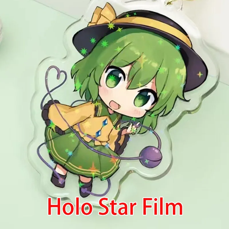 Custom Keychains Clear Acrylic Charm Customized PhotoCartoon Anime Holographic Cute Design Epoxy Star Film Key Chains For Gifts