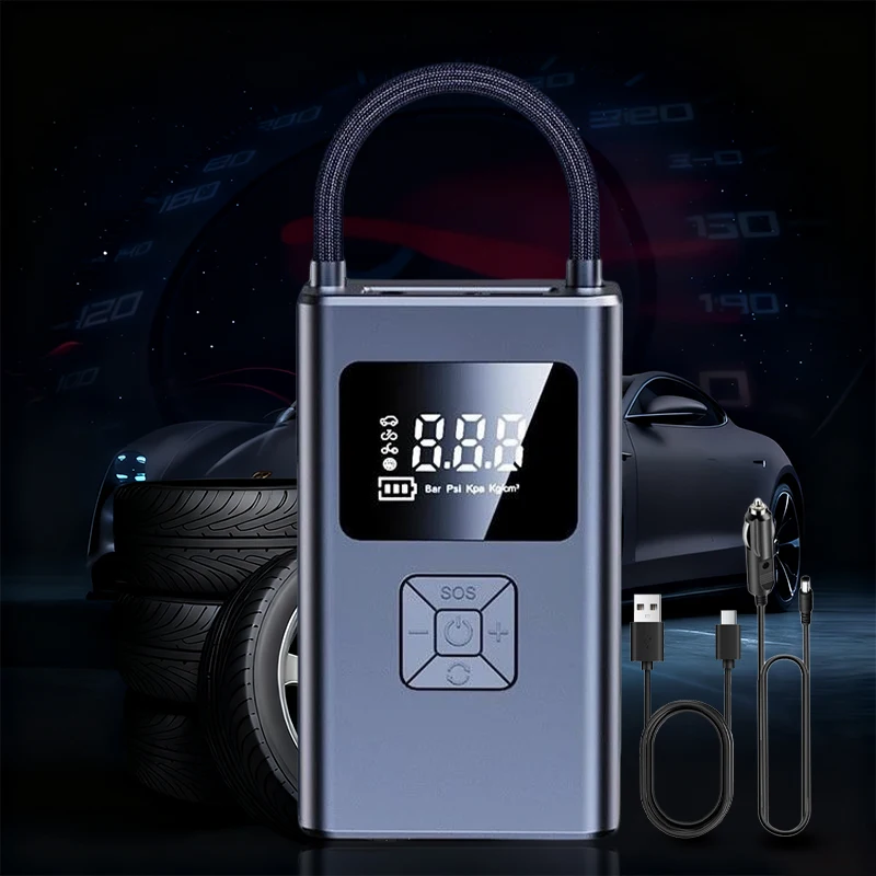 EAFC 12V Dual-Purpose Mode Car Inflator Pump150PSI Electric 4000Mah Wireless Air Pump  Pump For Motorcycle Bicycle Car Ball