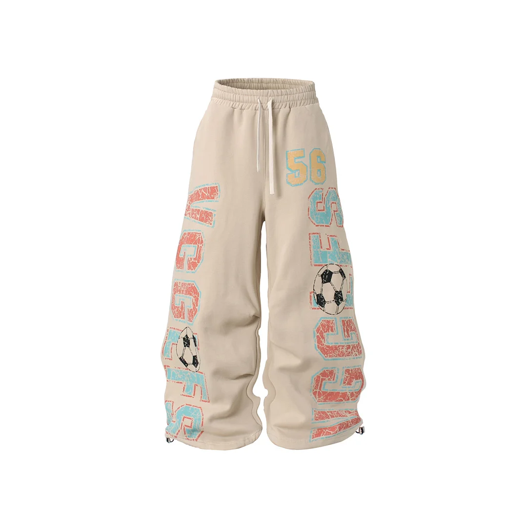 

2026 American New Trendy tall and loose-leg trousers with fleece lining Men's and Women's Trousers Trend Ropa hombre
