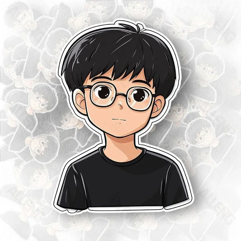 

1 шт., очаровательная наклейка для мальчика на очки-водонепроницаемая виниловая уникальная наклейка для ноутбуков, телефонов, рюкзаков, бутылок с водой и молодежи