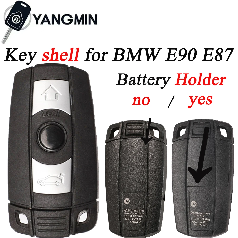 

YANGMIN Car Remote Key Shell For BMW E61 E90 E82 E70 E71 E87 E88 E89 X5 X6 For 1 3 5 6 Series Replace 3 Button Smart Key Case