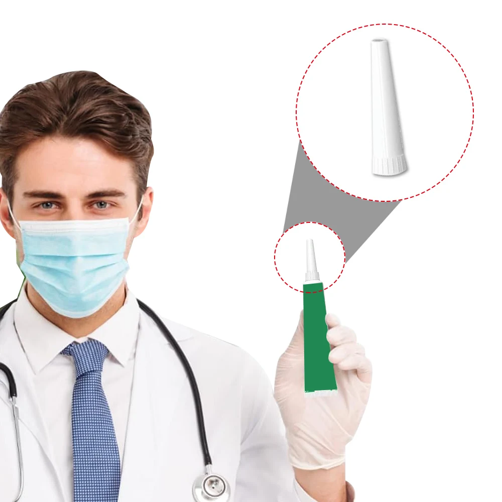 6Pcs Hemorrhoid Applicator Tube Head Of Cream Filling Device Hemorrhoids Ointment Squeeze Drug Connection Plug Tube Head