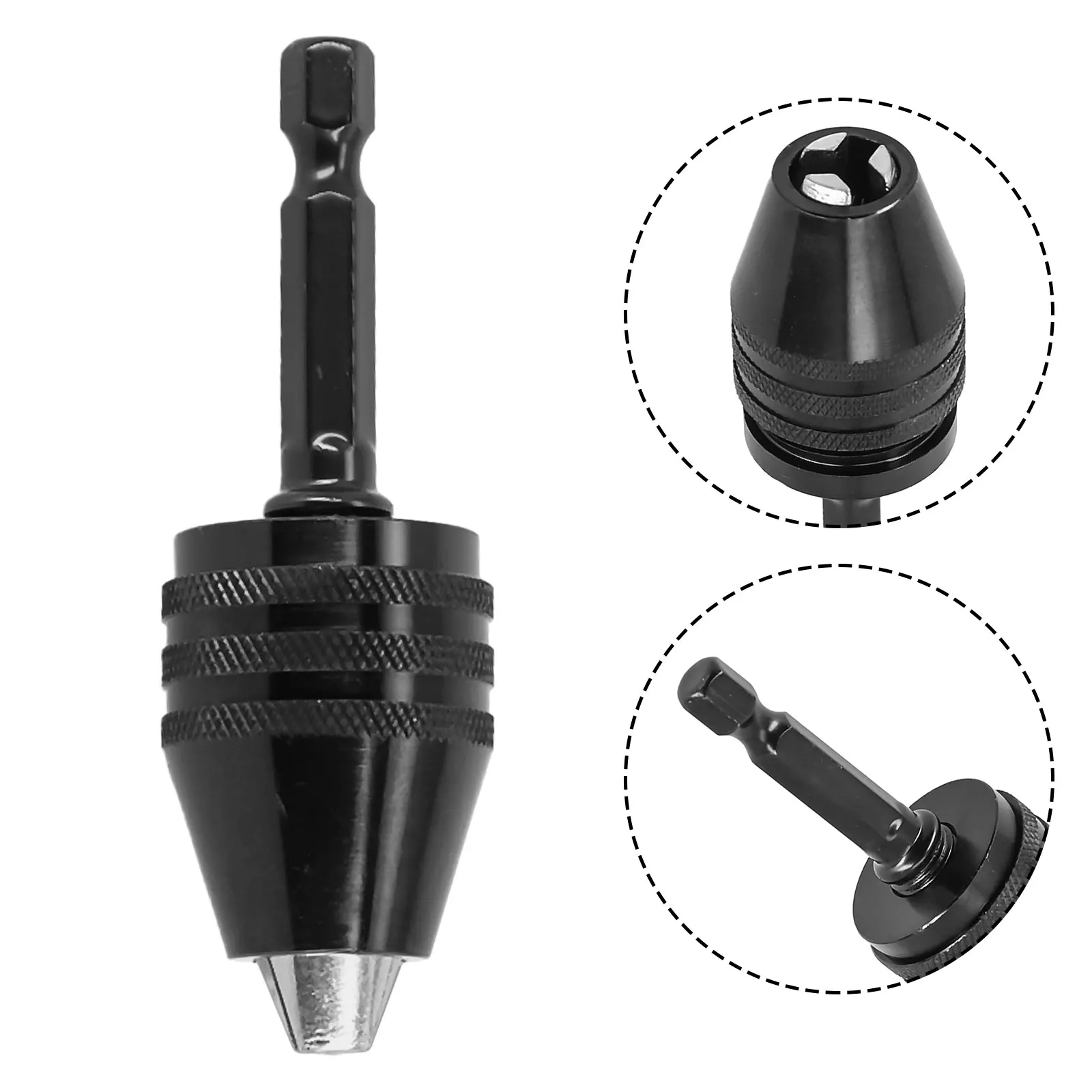 1/4 In Hexagonal Shank Electric Grinder Drill Chuck Quick Change Keyless Drill Bit Chuck Converter Mini Chucks Fixture Adapter