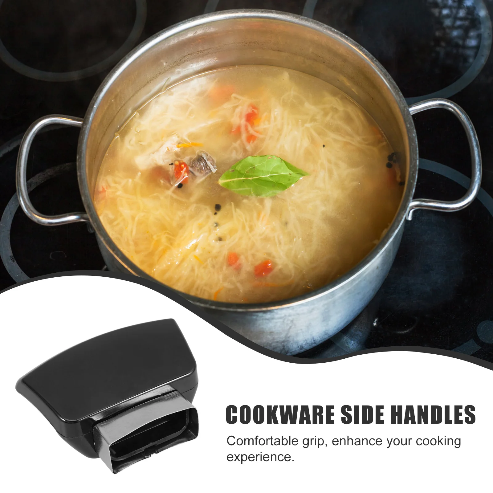 

Pot Side Handle Replacement Sturdy Pan Steamer Saucepan Handle Ergonomic Grip Removable Replacement Pot Part Convenient