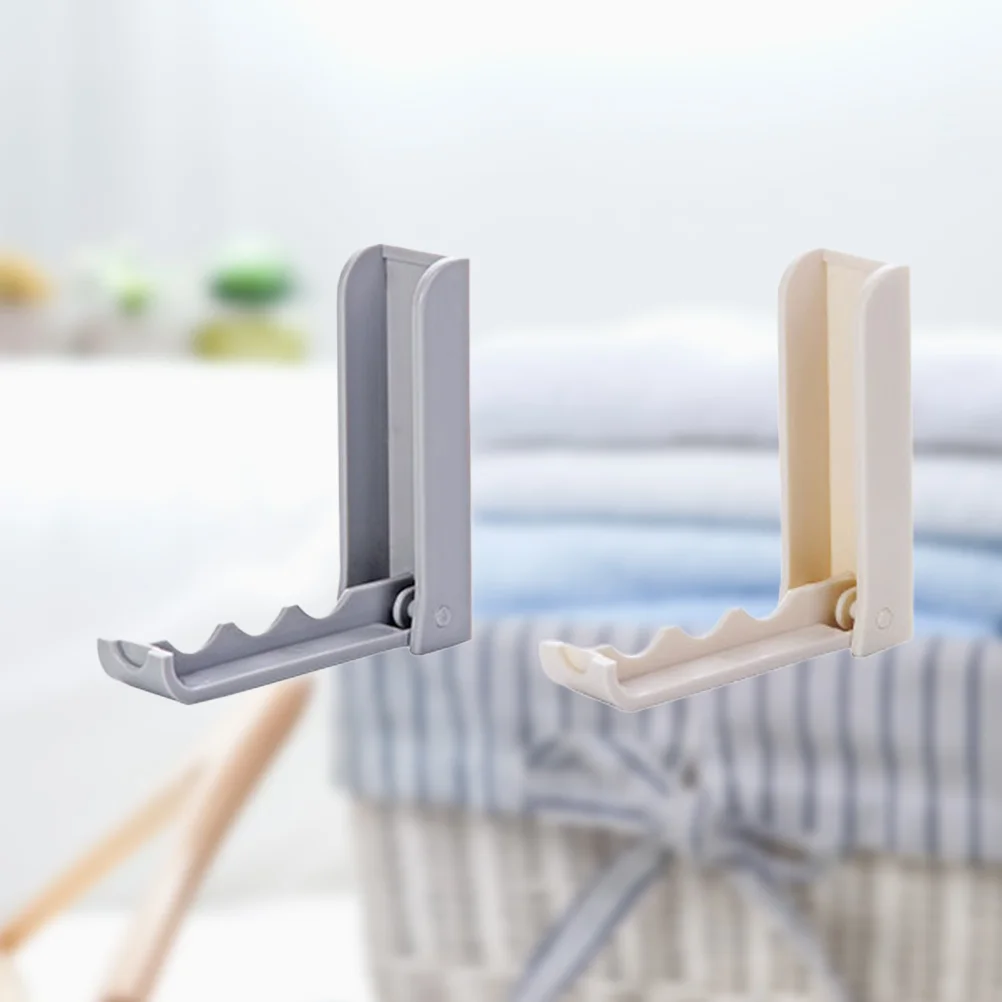 2pcs Folding Hooks Folding Door Self Adhesive Hanger No Drilling Wall Door Hangers Folding Door Hanging Hooks For Cloth Bags