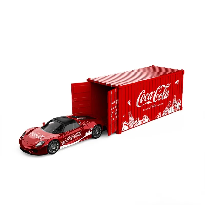 Set di contenitori Coca-Cola 1:64, modello di auto in lega pressofusa, per adolescenti che giocano con, decorazione per adulti, regalo di compleanno per bambini.