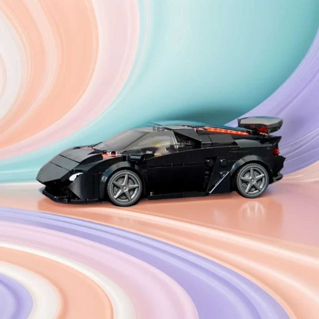

388 шт. Lamborghiniesser Sesto Elemento черная версия MOC Speed Champions модель суперкара образовательные строительные блоки подарок