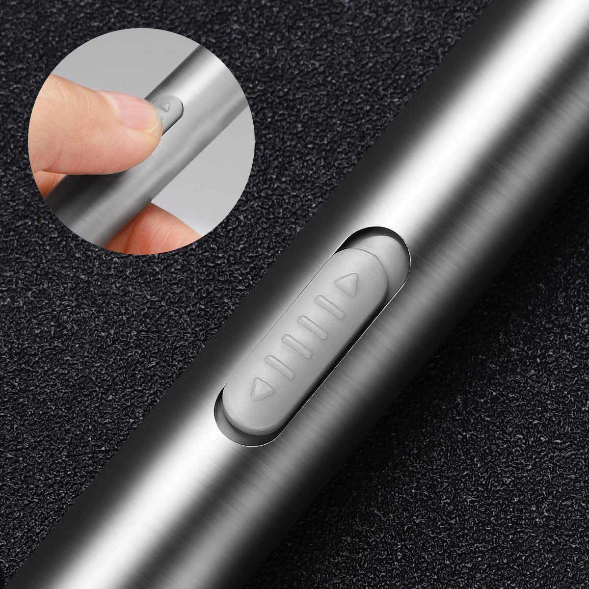 

1pc Stainless Steel Rechargeable Led Pen Light For Nurses Doctors Medical Students Usb Flashlight Long Sling Compact Lightweight