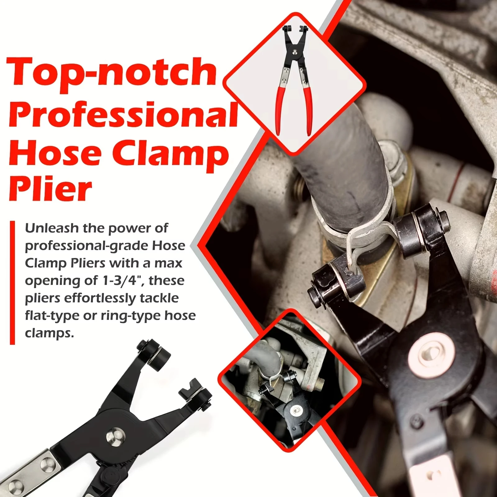 4pcs gasline filter calipers oil pipe pliers pipe clamps disassembly clamps automobile water pipe hose disassembly repair tools