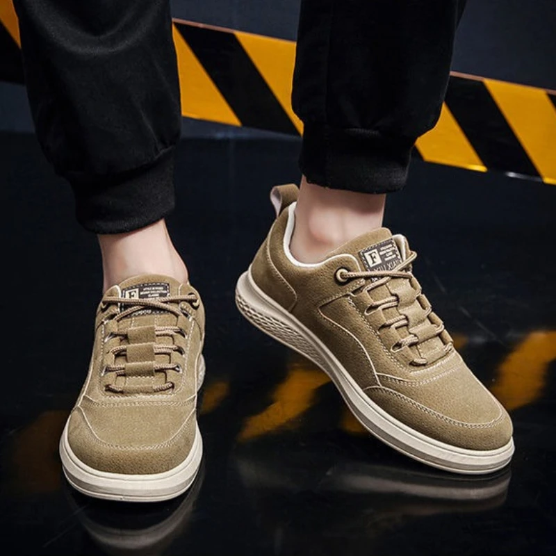 

New breathable simple comfortable men's shoes for spring summer casual sporty thick trendy shallow mouth men's shoes